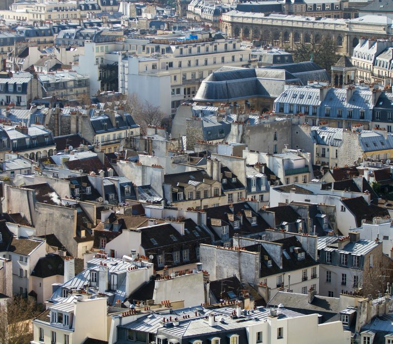 Aerial view of Paris roofs